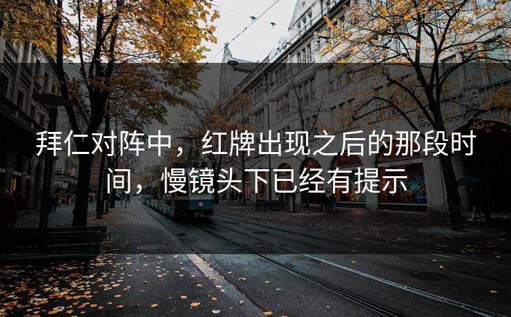 拜仁对阵中，红牌出现之后的那段时间，慢镜头下已经有提示